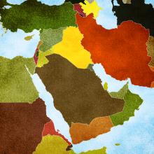 Map of the Middle East. Photo courtesy RNS/shutterstock.com.