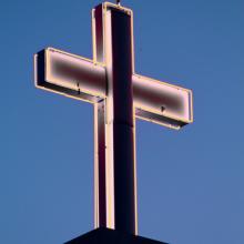 Neon cross. Image courtesy Laura Bartlett/shutterstock.com