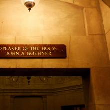 Sign above John Boehner's Capitol office, Katherine Welles / Shutterstock.com