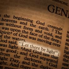 First page of Genesis, AdStock RF / Shutterstock.com