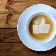 Facebook like in a coffee cup, Brian A Jackson / Shutterstock.com