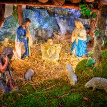 A typical Christmas manger scene. Image courtesy nomadCro/shutterstock.com