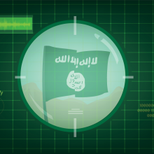 ISIS flag in target scope, Crystal Eye Studio / Shutterstock.com