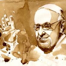 Pope Francis portrait, DeepGreen / Shutterstock.com