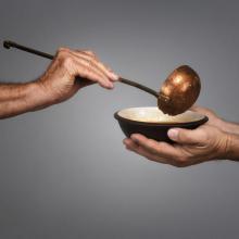 Giving food photo, James Steidl/Shutterstock.com