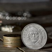 The revolutionary on a coin. Image courtesy R.S.Jegg/shutterstock.com
