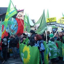Marchers at the UN Climate Change Conference in Copenhagen, Dec. 2009. Image cou