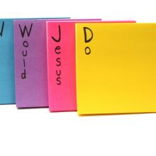 What Would Jesus Do? Post-its. Keith Bell / Shutterstock.com