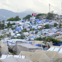 Tent city in Port-au-Prince arindambanerjee / Shutterstock.com