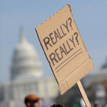 Sign at the Rally to Restore Sanity, Rena Schild / Shutterstock.com