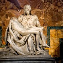 Michaelangelo's Pieta in St. Peter's Basilica, javi_indy / Shutterstock.com