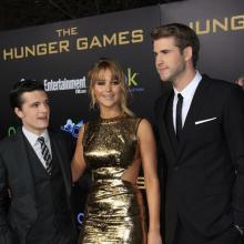 The three stars of The Hunger Games at its LA premeire. Joe Seer, Shutterstock.