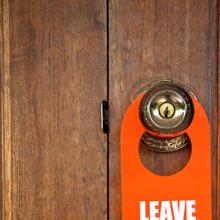 Door hanger, PondPond/ Shutterstock.com