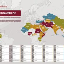 Open Doors USA’s 2015 “World Watch List.” Image via Open Doors / RNS