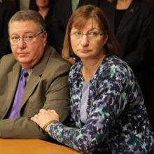 Joseph and Jane Clementi, parents of Tyler Clementi and their son, James