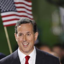 U.S. Sen. Rick Santorum after formally declaring his candidacy on May 27, 2015. 