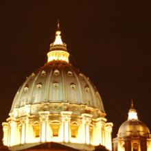 The dome of St. Peter’s Basilica, Vatican City. Photo by Rene Shaw.