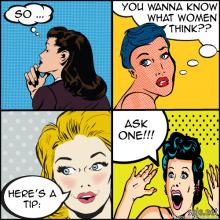 Women illustration, Sandi Villarreal / Sojourners, Photos via Shutterstock.com