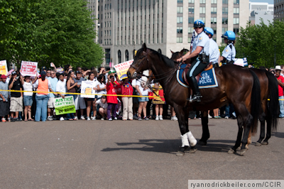 Police on Horseback at White House