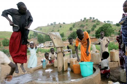 Sudanese residents pump water from a well in their village in the South Kordofan region. ASHRAF SHAZLY/AFP/Getty Images ASHRAF SHAZLY/AFP/Getty Images