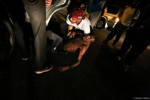 Protestors march in Ferguson, MO on August 17. Image courtesy Heather Wilson/PICO. Image courtesy Heather Wilson/PICO.