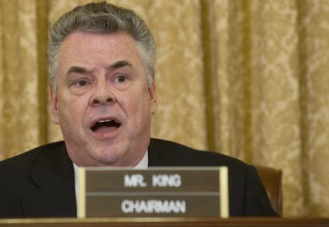 U.S. Republican Representative Peter King at an earlier hearing in March. SAUL LOEB/AFP/Getty Images SAUL LOEB/AFP/Getty Images