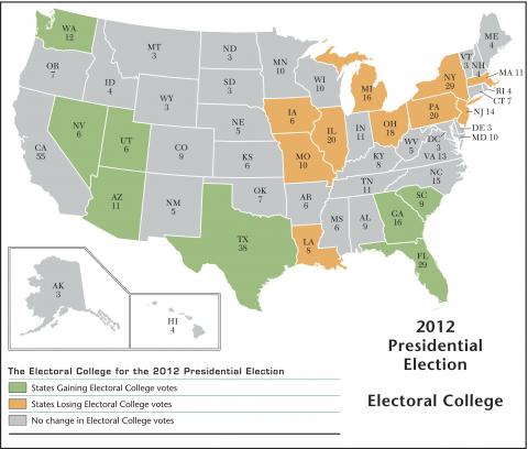 2012 Electoral College Map, Globe Turner, LLC / Getty Images 2012 Electoral College Map, Globe Turner, LLC / Getty Images