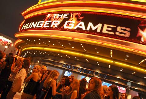 A general view at 'The Hunger Games' opening night midnight showing. Angela Weiss/WireImage Angela Weiss/WireImage