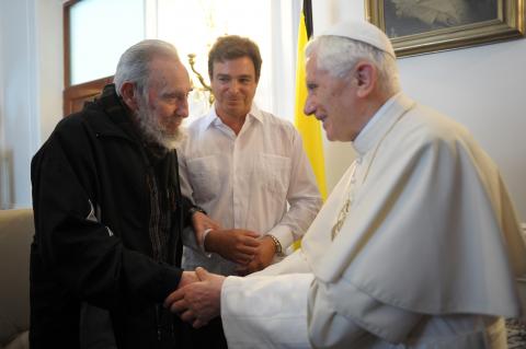 Pope Benedict XVI meets with former Cuban President Fidel Castro llast month. L'Osservatore Romano Vatican-Pool/Getty Images L'Osservatore Romano Vatican-Pool/Getty Images