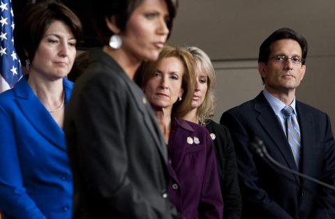 House Republicans' news conference on reauthorizing the Violence Against Women Act in April. Photo By Bill Clark/CQ Roll Call Photo By Bill Clark/CQ Roll Call