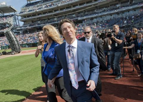 Joel Osteen brought his evangelistic revival to Nationals Park in Washington, DC last month. Photo by Getty Images.