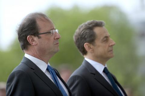France's president-elect Francois Hollande and outgoing president Nicolas Sarkozy. LIONEL BONAVENTURE/AFP/GettyImages LIONEL BONAVENTURE/AFP/GettyImages