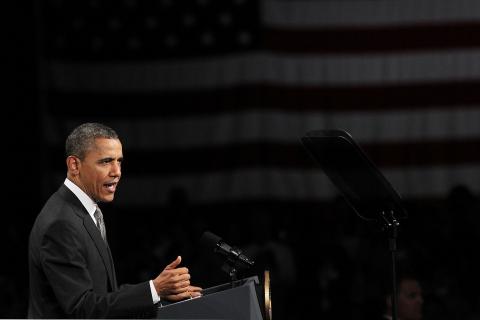 President Barack Obama speaks at the University of Albany on May 8. Spencer Platt/Getty Images Spencer Platt/Getty Images