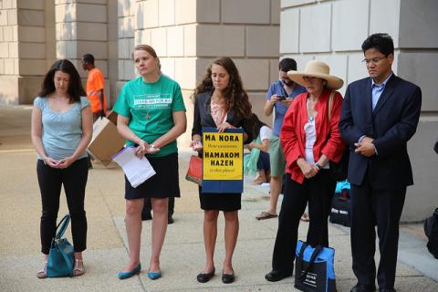 Morning blessing at the EPA. Photo by Ben Sutter / Sojourners Morning blessing at the EPA. Photo by Ben Sutter / Sojourners