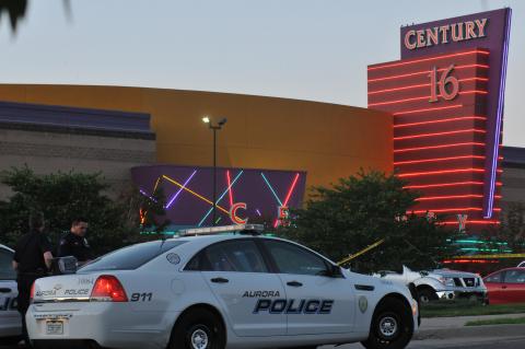 The Aurora, Colo., movie theater where 12 people were killed early Friday. Photo by Thomas Cooper/Getty Images Photo by Thomas Cooper/Getty Images