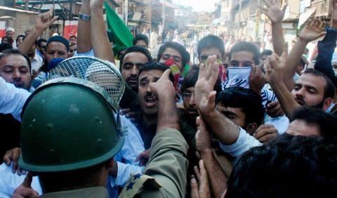 Anti-American protesters in Srinagar, the summer capital of Indian administered Kashmir, India., on Sept. 14, 2012.