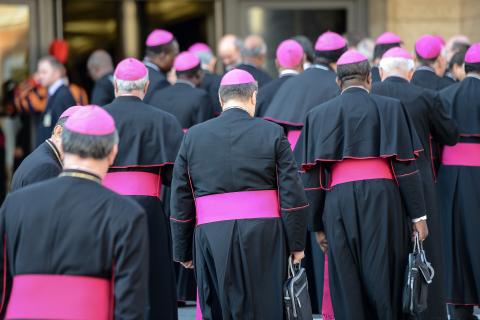 Bishops arrive for a meeting of Roman Catholic Church leaders at the Vatican. ANDREAS SOLARO/AFP/GettyImages ANDREAS SOLARO/AFP/GettyImages