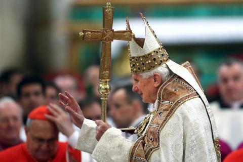 Pope Benedict XVI at a January Vespers service. Franco Origlia/Getty Images Franco Origlia/Getty Images