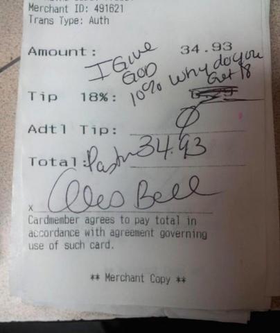 Receipt, from TheSmokingGun.com Receipt, from TheSmokingGun.com