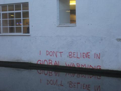 "Banksy is a climate change denier." by Matt Brown / Flickr.com "Banksy is a climate change denier." by Matt Brown / Flickr.com