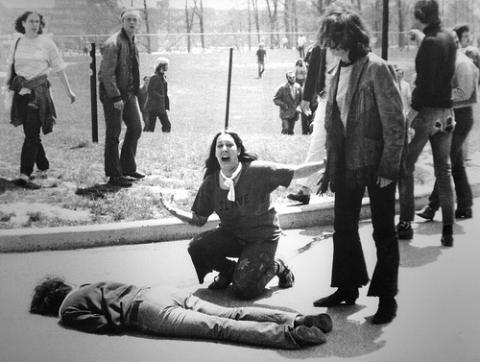 The 1971 Pulitzer Prize-winning photo by John Paul Filo of the Kent State Shootings. Via Wylio http://bit.ly/IJoqIS.