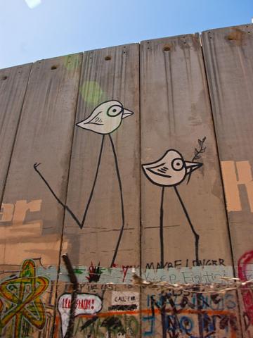 Graffiti on the "security wall" that runs through Bethlehem. Via http://commons.wikimedia.org/wiki/File:Wall_in_Bethlehem6.jpg Graffiti on the "security wall" that runs through Bethlehem. Via http://commons.