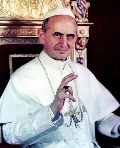 Pope Paul VI. Image via Wiki Commons, http://bit.ly/xCeHRU. Pope Paul VI. Image via Wiki Commons, http://bit.ly/xCeHRU.