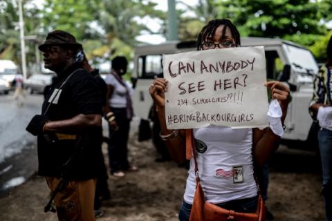 Demonstration demanding rescue of schoolgirls abducted by suspected Boko Haram. by Mohammed Elshamy/Anadolu Agency/Getty Images by Mohammed Elshamy/Anadolu Agency/Getty Images