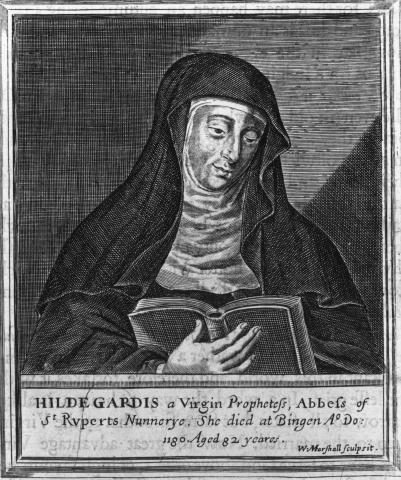 German composer and abbess of St Rupert's Mount, Hildegard von Bingen. Hulton Archive/Getty Images Hulton Archive/Getty Images