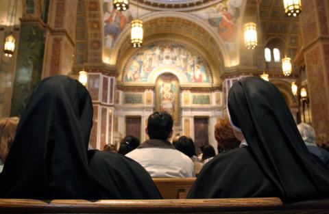 Nuns attend Mass at the Cathedral of Saint Matthew the Apostle in Washington, D.C. NICHOLAS KAMM/ AFP / Getty Images NICHOLAS KAMM/ AFP / Getty Images