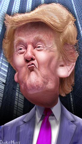 Donald Trump Caricature. Donkey Hotey / Flickr Donkey Hotey / Flickr