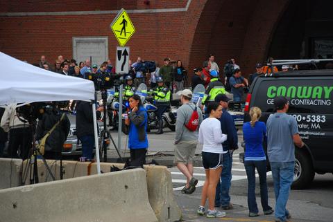 Media prepare for Whitey Bulger's arrival at Boston courthouse in 2011, Josh Greenstein / Flickr.com Josh Greenstein / Flickr.com