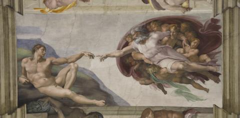 Painting on ceiling of the Sistine Chapel, Creation of Adam, Vatican, Rome, Italy. Getty Images altrendo travel / Getty Images