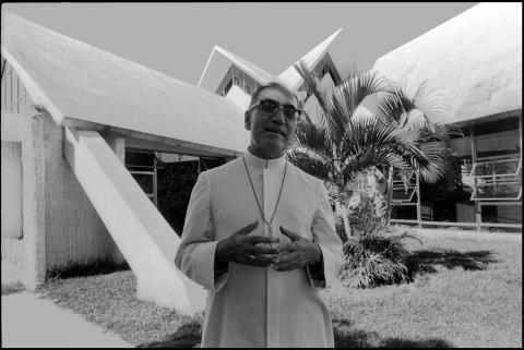 Archbishop Oscar Romero (1917 - 1980) at home in San Salvador, 20th November 1979. Alex Bowie/Getty Images Alex Bowie/Getty Images